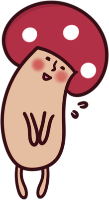 champignon - légume - alimentation - smiley émoticône émoji cartoon clipart illustration - artémotic
