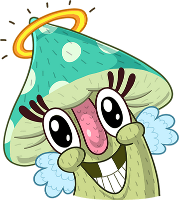 champignon - légume - alimentation - smiley émoticône émoji cartoon clipart illustration - artémotic