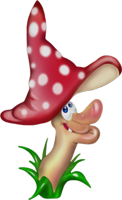 champignon - légume - alimentation - smiley émoticône émoji cartoon clipart illustration - artémotic