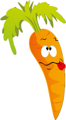 carotte - légume - alimentation - smiley émoticône émoji cartoon clipart illustration - artémotic