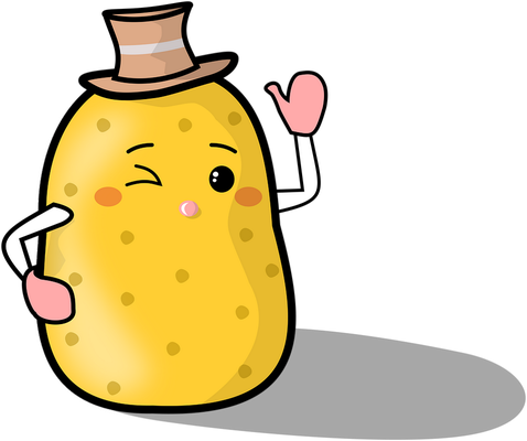 pomme de terre - légume - alimentation - smiley émoticône émoji cartoon clipart illustration - artémotic
