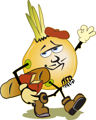 oignon - légume - alimentation - smiley émoticône émoji cartoon clipart illustration - artémotic
