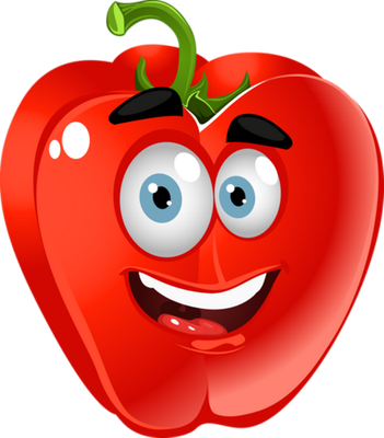 poivron - légume - alimentation - smiley émoticône émoji cartoon clipart illustration - artémotic