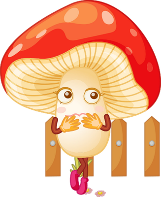 champignon - légume - alimentation - smiley émoticône émoji cartoon clipart illustration - artémotic