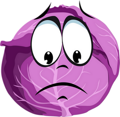 chou - légume - alimentation - smiley émoticône émoji cartoon clipart illustration - artémotic