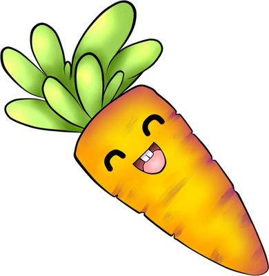 carotte - légume - alimentation - smiley émoticône émoji cartoon clipart illustration - artémotic