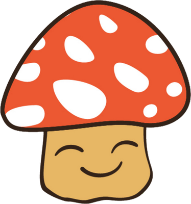 champignon - légume - alimentation - smiley émoticône émoji cartoon clipart illustration - artémotic
