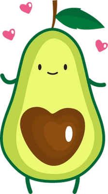 avocat - légume - alimentation - smiley émoticône émoji cartoon clipart illustration - artémotic