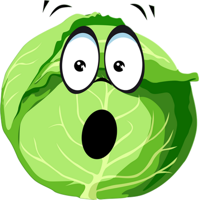 chou - légume - alimentation - smiley émoticône émoji cartoon clipart illustration - artémotic