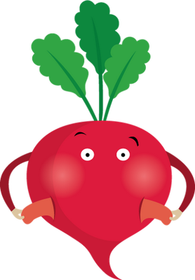 radis - légume - alimentation - smiley émoticône émoji cartoon clipart illustration - artémotic