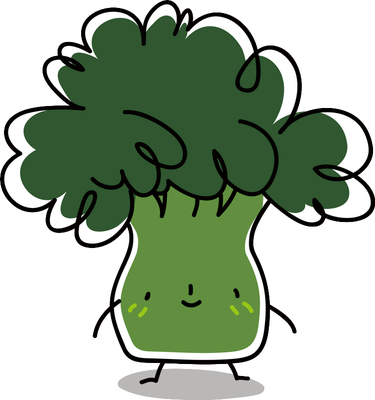 brocoli - légume - alimentation - smiley émoticône émoji cartoon clipart illustration - artémotic