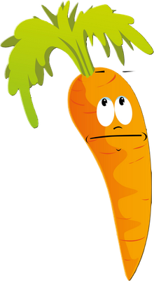 carotte - légume - alimentation - smiley émoticône émoji cartoon clipart illustration - artémotic