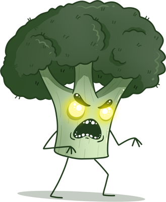 brocoli - légume - alimentation - smiley émoticône émoji cartoon clipart illustration - artémotic