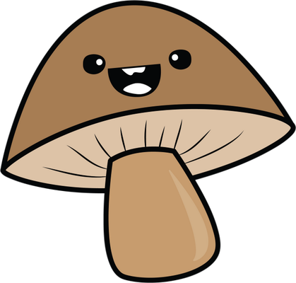 champignon - légume - alimentation - smiley émoticône émoji cartoon clipart illustration - artémotic