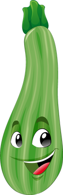 courgette - légume - alimentation - smiley émoticône émoji cartoon clipart illustration - artémotic