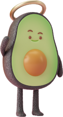 avocat - légume - alimentation - smiley émoticône émoji cartoon clipart illustration - artémotic
