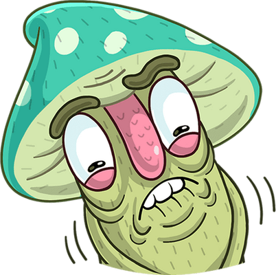 champignon - légume - alimentation - smiley émoticône émoji cartoon clipart illustration - artémotic