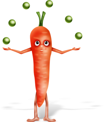 carotte - légume - alimentation - smiley émoticône émoji cartoon clipart illustration - artémotic