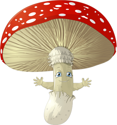 champignon - légume - alimentation - smiley émoticône émoji cartoon clipart illustration - artémotic
