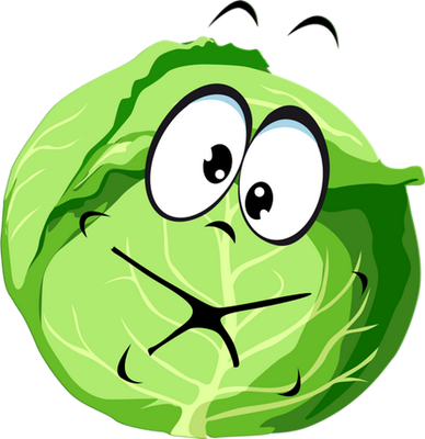 chou - légume - alimentation - smiley émoticône émoji cartoon clipart illustration - artémotic