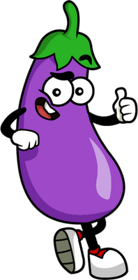 aubergine - légume - alimentation - smiley émoticône émoji cartoon clipart illustration - artémotic