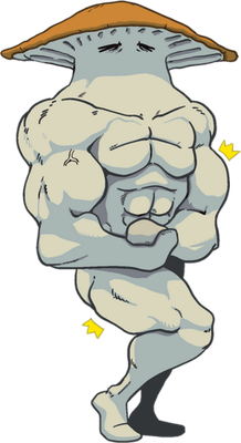 champignon - légume - alimentation - smiley émoticône émoji cartoon clipart illustration - artémotic