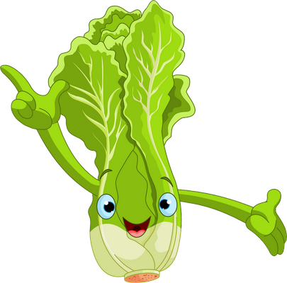 chou chinois - légume - alimentation - smiley émoticône émoji cartoon clipart illustration - artémotic
