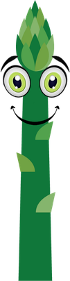 asperge - légume - alimentation - smiley émoticône émoji cartoon clipart illustration - artémotic