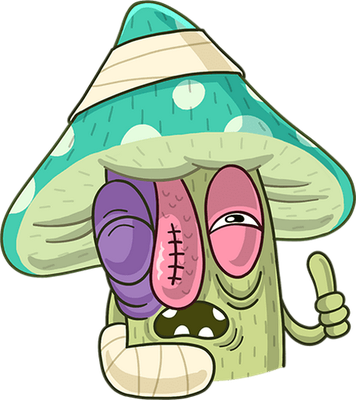champignon - légume - alimentation - smiley émoticône émoji cartoon clipart illustration - artémotic