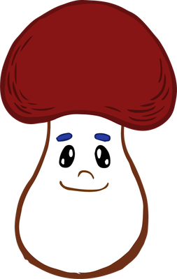 champignon - légume - alimentation - smiley émoticône émoji cartoon clipart illustration - artémotic