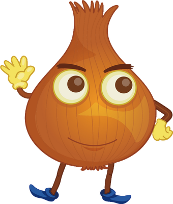 oignon - légume - alimentation - smiley émoticône émoji cartoon clipart illustration - artémotic