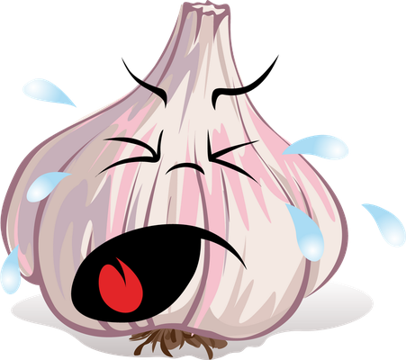 ail - légume - alimentation - smiley émoticône émoji cartoon clipart illustration - artémotic