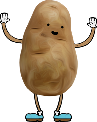 pomme de terre - légume - alimentation - smiley émoticône émoji cartoon clipart illustration - artémotic