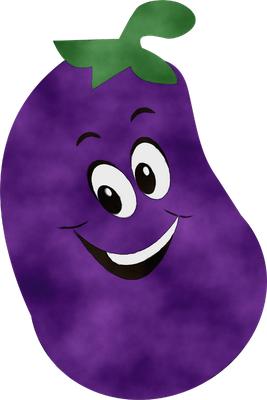 aubergine - légume - alimentation - smiley émoticône émoji cartoon clipart illustration - artémotic
