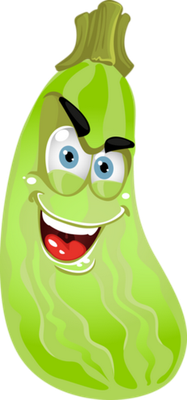 courgette - légume - alimentation - smiley émoticône émoji cartoon clipart illustration - artémotic