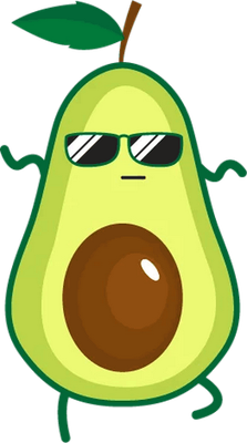 avocat - légume - alimentation - smiley émoticône émoji cartoon clipart illustration - artémotic