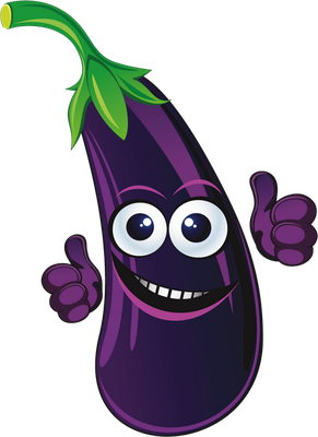 aubergine - légume - alimentation - smiley émoticône émoji cartoon clipart illustration - artémotic