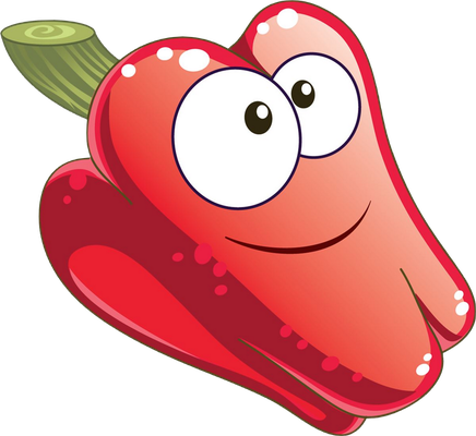 poivron - légume - alimentation - smiley émoticône émoji cartoon clipart illustration - artémotic