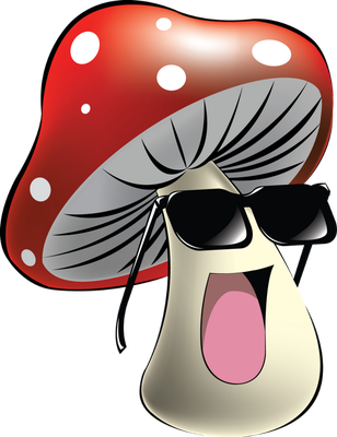 champignon - légume - alimentation - smiley émoticône émoji cartoon clipart illustration - artémotic