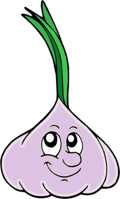 ail - légume - alimentation - smiley émoticône émoji cartoon clipart illustration - artémotic