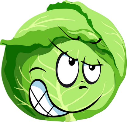 chou - légume - alimentation - smiley émoticône émoji cartoon clipart illustration - artémotic
