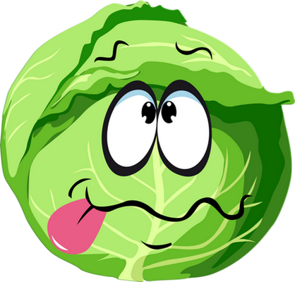 chou - légume - alimentation - smiley émoticône émoji cartoon clipart illustration - artémotic