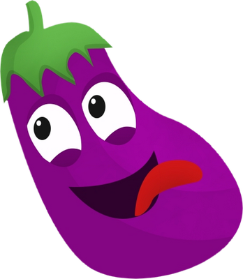 aubergine - légume - alimentation - smiley émoticône émoji cartoon clipart illustration - artémotic