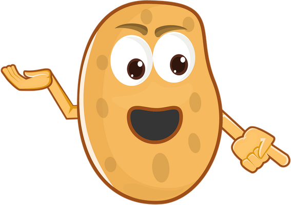 pomme de terre - légume - alimentation - smiley émoticône émoji cartoon clipart illustration - artémotic