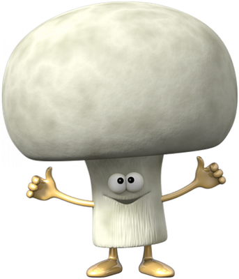 champignon - légume - alimentation - smiley émoticône émoji cartoon clipart illustration - artémotic
