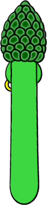 asperge - légume - alimentation - smiley émoticône émoji cartoon clipart illustration - artémotic