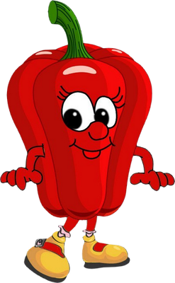 poivron - légume - alimentation - smiley émoticône émoji cartoon clipart illustration - artémotic
