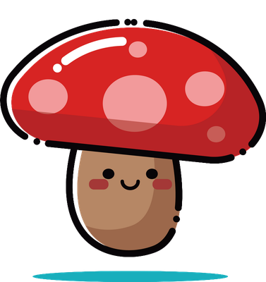 champignon - légume - alimentation - smiley émoticône émoji cartoon clipart illustration - artémotic