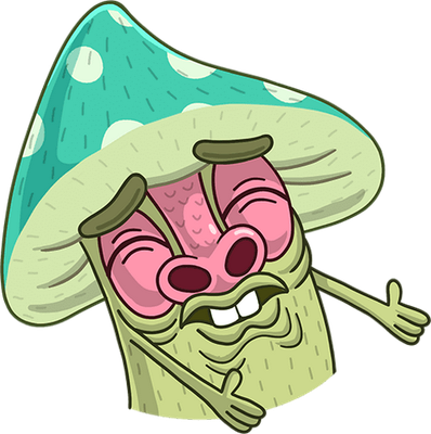 champignon - légume - alimentation - smiley émoticône émoji cartoon clipart illustration - artémotic