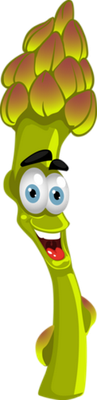 asperge - légume - alimentation - smiley émoticône émoji cartoon clipart illustration - artémotic